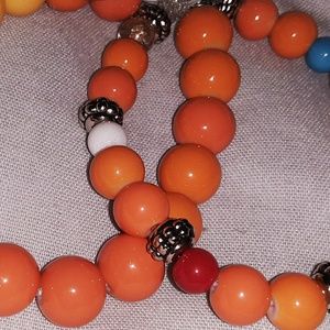 Glass Beaded Stretchy Bracelet